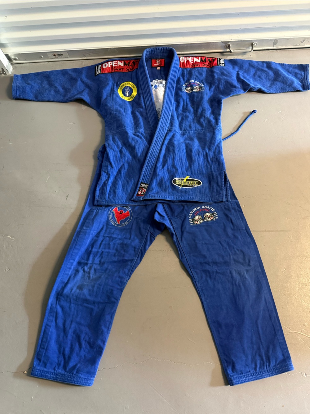 A3 Carlson Gracie Blue Brazilian Jiu-Jitsu Open Mat  Pro Gi